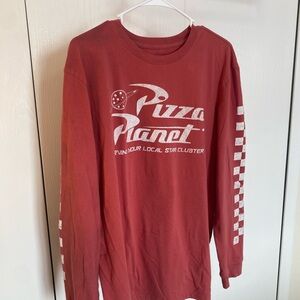 Disney Red Pizza Planet Long Sleeve Tee